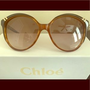 Chloe Belladone Retro Oversized Cat-Eye Sunglasses